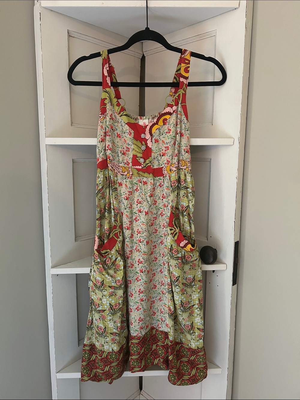 Matilda Jane Fruit Punch Dress Patchwork Sundress in Green and Red girls size 12